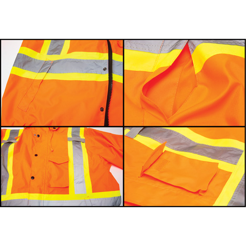 Waterproof 7-in-1 Winter Parka, High Visibility Orange, Large Sécurité Médic