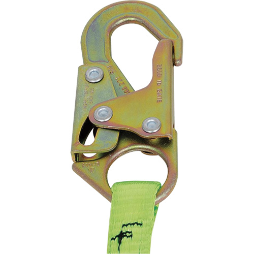 SA-5405-4 Shock Absorbing Lanyard, 4', Snap Hook Center, Snap Hook Leg Ends, Polyester Sécurité Médic