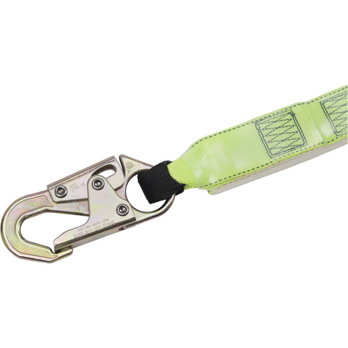 SA-6402-4 Shock Absorbing Lanyard, 4', Form Hook Center, Snap Hook Leg Ends, Polyester Sécurité Médic