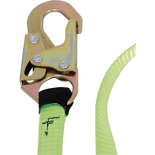 SA-54000-6 Shock Absorbing Lanyard, 6', Snap Hook Center, Snap Hook Leg Ends, Polyester Sécurité Médic