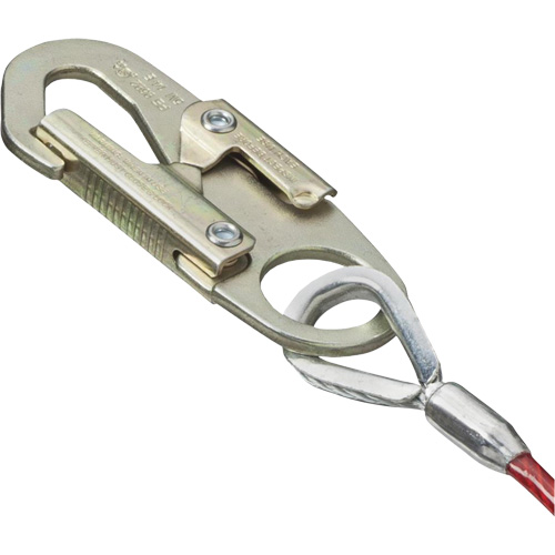 SA-5500-4 Shock Absorbing Lanyard, 4', Snap Hook Center, Snap Hook Leg Ends, Galvanized Steel Sécurité Médic