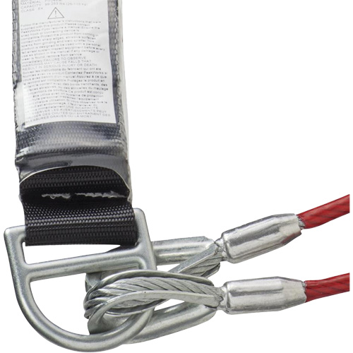SA-55522-4 PVC-Coated Shock Absorbing Lanyard, 4', Form Hook Center, Snap Hook Leg Ends, Galvanized Steel Sécurité Médic