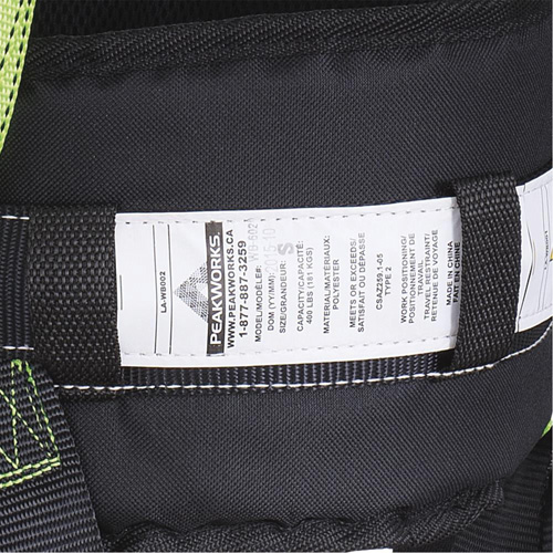FBH10000E1020-S  Harnais de s&eacute;curit&eacute; s&eacute;rie entrepreneur avec ceinture de positionnement, Certifi&eacute;e CSA, Classe AEP, Petit Sécurité Médic