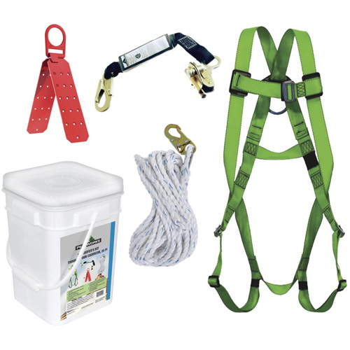 RK4-25 Compliance Roofer's Kit with Reusable Bracket, Roofer's Kit Sécurité Médic