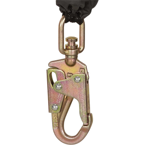 SRL-73302-10LE Self-Retracting Lifeline, 10', Galvanized Steel, Swivel Sécurité Médic