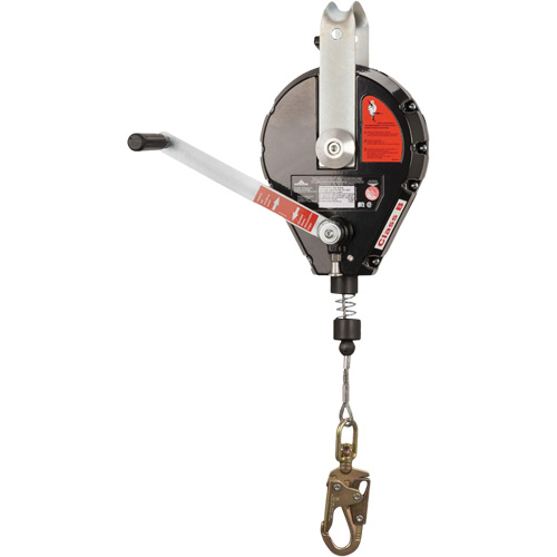SRL-73303-60 Cable Self-Retracting Lifeline with Recovery, 60', Galvanized Steel, Swivel Sécurité Médic