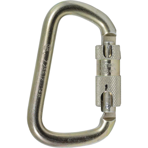 CP-03015-1 Mousqueton zingu&eacute; avec ouverte de portique de 1", Acier Sécurité Médic