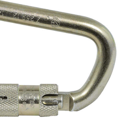 CP-03015-1 Mousqueton zingu&eacute; avec ouverte de portique de 1", Acier Sécurité Médic