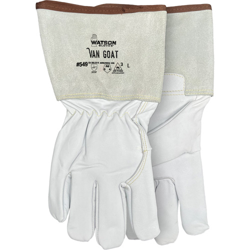549 Van Goat Arc Rated Cut-Resistant Gloves, Size Medium, Cutshield/Para-Aramid/Polyester/Stainless Steel/Goatskin Shell, ASTM ANSI Level A6/EN 388 Level F Sécurité Médic