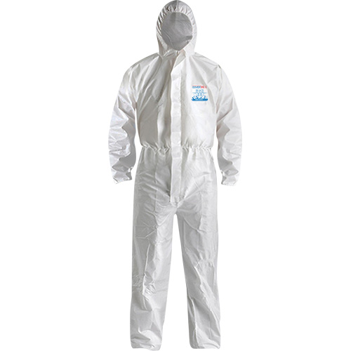 Combinaison CoverMe XP1800 de type 5/6 avec capuchon, Moyen, Blanc, Microporeux Sécurité Médic