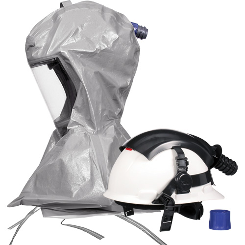 Cagoule Versaflo s&eacute;rie S S-867 avec voile interne &agrave; coutures scell&eacute;es et casque, Standard, Casque rigide, Bavette Simple Sécurité Médic