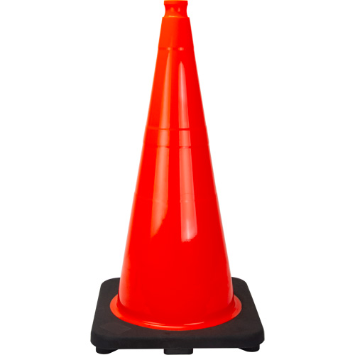 C&ocirc;ne de signalisation de premi&egrave;re qualit&eacute;, 28", Orange Sécurité Médic