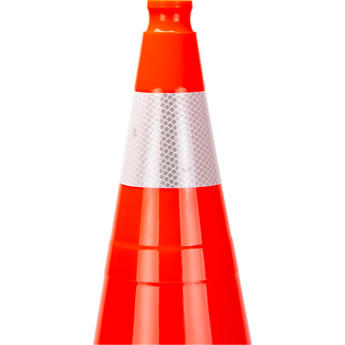C&ocirc;ne de signalisation de premi&egrave;re qualit&eacute;, 28", Orange, Bande(s) r&eacute;fl&eacute;chissante(s) 4" Sécurité Médic