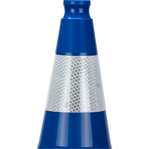 Premium Traffic Cone, 28", Blue, 4" Reflective Collar(s) Sécurité Médic