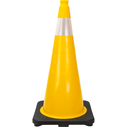 Premium Traffic Cone, 28", Yellow, 4" Reflective Collar(s) Sécurité Médic