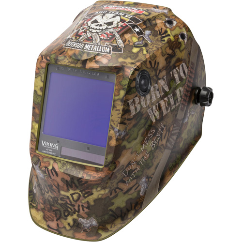 VIKING 3350 Born To Weld Welding Helmet, 3.74" L x 3.34" W View Area, 5 - 13 Shade Range Sécurité Médic