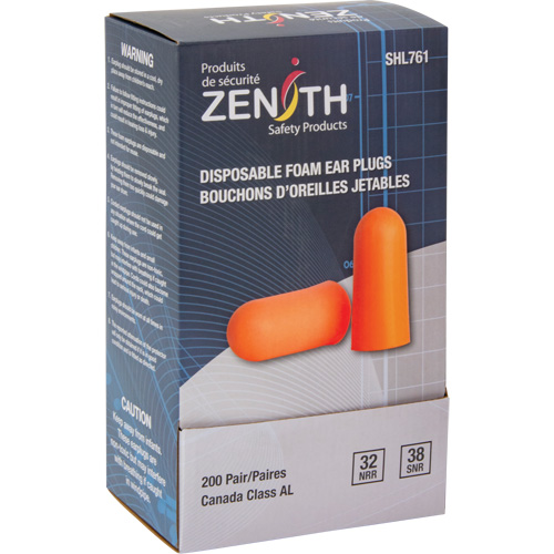 Foam Earplugs, Pair - Polybag Sécurité Médic