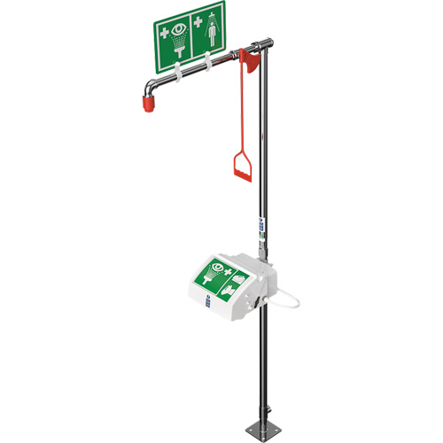 Douche combin&eacute;e avec cuvette ferm&eacute;e en ABS et entr&eacute;e inf&eacute;rieure, Socle Sécurité Médic