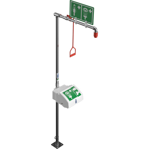 Douche combin&eacute;e avec cuvette ferm&eacute;e en ABS et entr&eacute;e inf&eacute;rieure, Socle Sécurité Médic