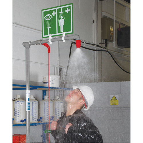 Combination Shower with Closed ABS Bowl & Top Inlet, Pedestal Sécurité Médic