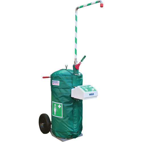 Insulated Mobile Self-Contained Emergency Safety Shower with Eye and Face Wash, 30 gal. Capacity, Meets None Sécurité Médic