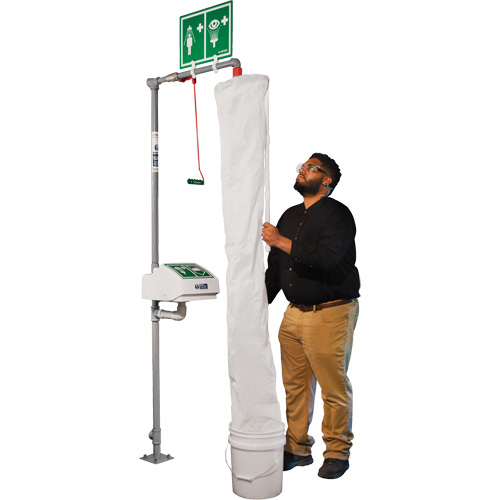 Safety Shower Test Kit with Bucket & Shower Sock Sécurité Médic