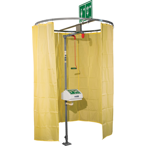 Pipe Mounted Safety Shower Modesty Curtain Sécurité Médic