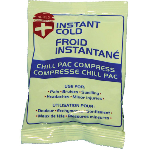 Instant Chill Pac Compress, Cold, Single Use, 4" x 6" Sécurité Médic