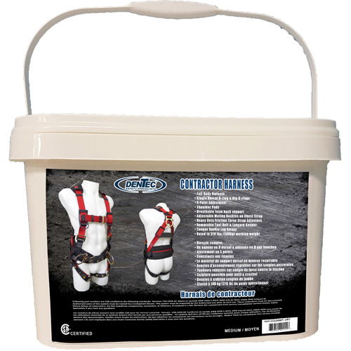 Contractor Safety Harness in Pail, CSA Certified, Class AP, Medium, 352 lbs. Cap. Sécurité Médic