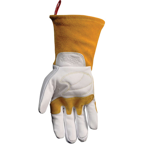 Caiman&reg; Premium TIG/MIG Welder's Gloves with FR Insulated Split Cowhide Back, Grain Goatskin, Size X-Large Sécurité Médic