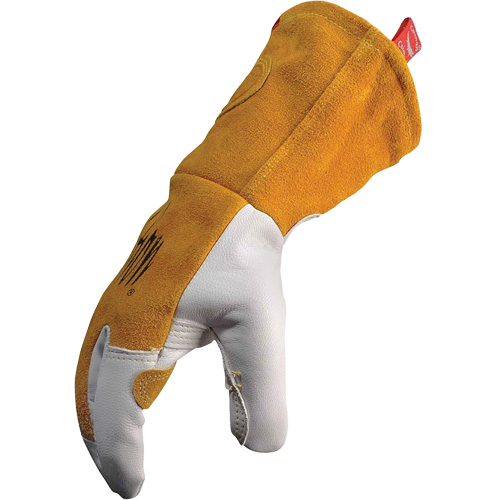 Caiman&reg; Premium TIG/MIG Welder's Gloves with FR Insulated Split Cowhide Back, Grain Goatskin, Size X-Large Sécurité Médic