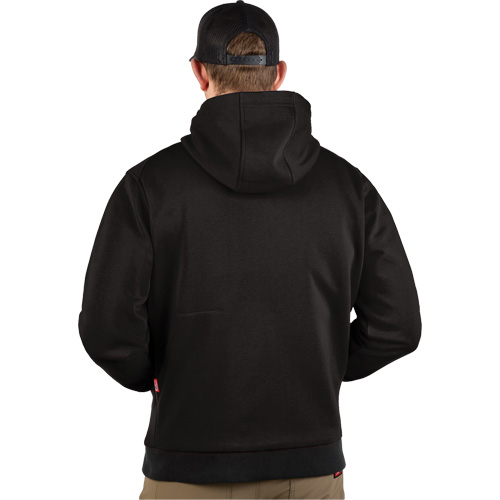 Chandail &agrave; capuchon chauffant M12 avec pile, Hommes, 2T-Grand, Noir, Poly-coton Sécurité Médic