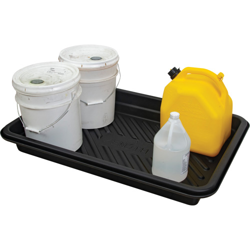 Plateau pour les d&eacute;versements, 24" lo x 36" la x 4,5" h, Cap. de d&eacute;versement 18 gal. US Sécurité Médic