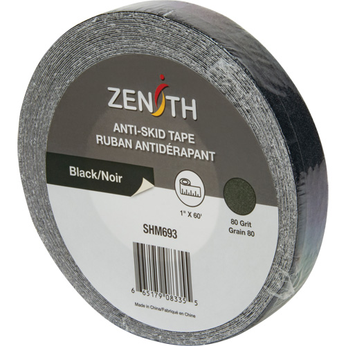 Ruban antid&eacute;rapant, 1" x 60', Noir Sécurité Médic
