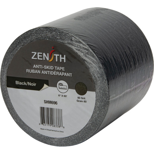 Ruban antid&eacute;rapant, 6" x 60', Noir Sécurité Médic