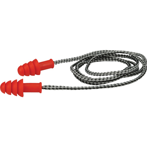 Bouchons d'oreilles r&eacute;utilisables en TPR de PIP, Avec cordon, Paire - Boîte pour vente au d&eacute;tail, 27 dB NRR, Taille unique Sécurité Médic