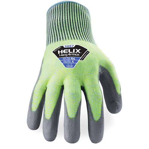 Gants r&eacute;sistant &agrave; la coupe & l'abrasion Helix 2057, Taille 6/T-petit, Calibre 13, Rev&ecirc;tement Polyur&eacute;thane, Enveloppe en PEHP, ASTM ANSI niveau A4/EN 388 niveau C Sécurité Médic