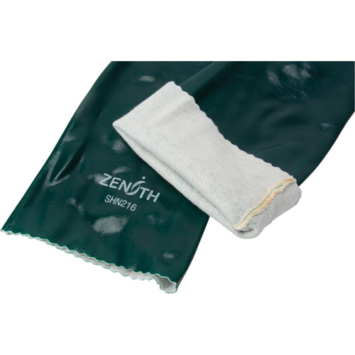 Gants verts &agrave; double enduit, 18" lo, PVC, Doublure en Jersey de coton, 70 mils Sécurité Médic