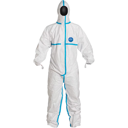 Hooded Coveralls, Small, White, Tyvek&reg; 600 Sécurité Médic