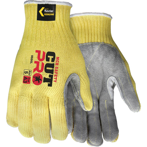CutPro&reg; Cut Resistant Work Gloves with Split Leather Palm, Size Small, 7 Gauge, Kevlar&reg; Shell, ASTM ANSI Level A3 Sécurité Médic