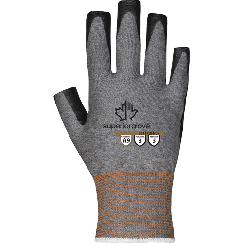 Ultra-Thin Open-Finger Gloves, Size 5, 21 Gauge, Nitrile Coated, TenActiv Shell, ASTM ANSI Level A9 Sécurité Médic
