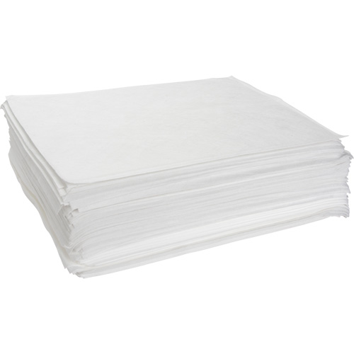 Meltblown Sorbent Pads, Oil Only, 15" x 19", 10 gal. Absorbancy Sécurité Médic