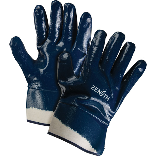 Heavyweight Safety Cuff Gloves, 10/X-Large, Nitrile Coating, Cotton Shell Sécurité Médic
