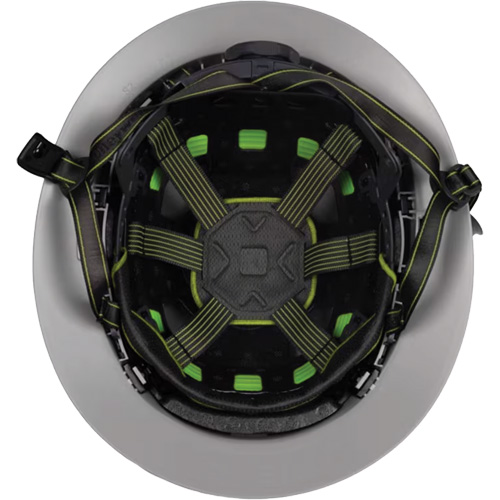 Casque Fibre Metal de style escalade avec bordure compl&egrave;te, R&eacute;pond aux normes CSA type 2, Suspension Rochet, Non ventil&eacute; Sécurité Médic