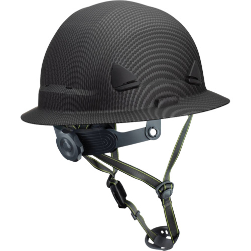 Casque Fibre Metal de style escalade avec bordure compl&egrave;te, R&eacute;pond aux normes CSA type 2, Suspension Rochet, Non ventil&eacute; Sécurité Médic