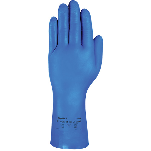 AlphaTec&reg; 37-501 Blue Medium-Duty Chemical-Resistant Gloves, Size 7, 13" L, Nitrile, 16.5-mil Sécurité Médic