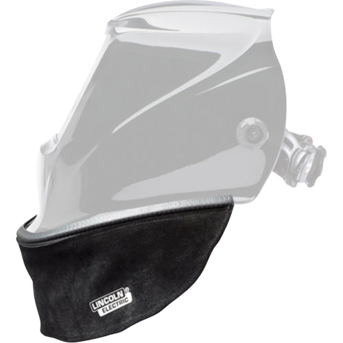 Split Leather Helmet Bib with Press Fit Seal, Black Sécurité Médic