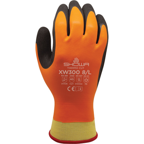 Gants r&eacute;sistants &agrave; la coupe et au froid XW300 , 7/Moyen, R&ecirc;vetement Latex de caoutchouc, Enveloppe en Kevlar Sécurité Médic