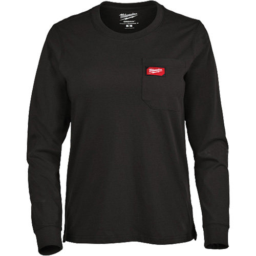 GRIDIRON Long Sleeve Pocket T-Shirt, Women's, X-Small, Black Sécurité Médic
