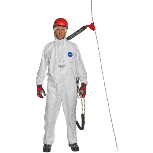 Harness-Compatible Disposable Coverall, Small, White, Tyvek&reg; 500 Sécurité Médic